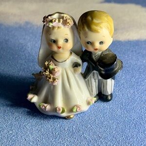 Vintage Lefton Bride and Groom bell